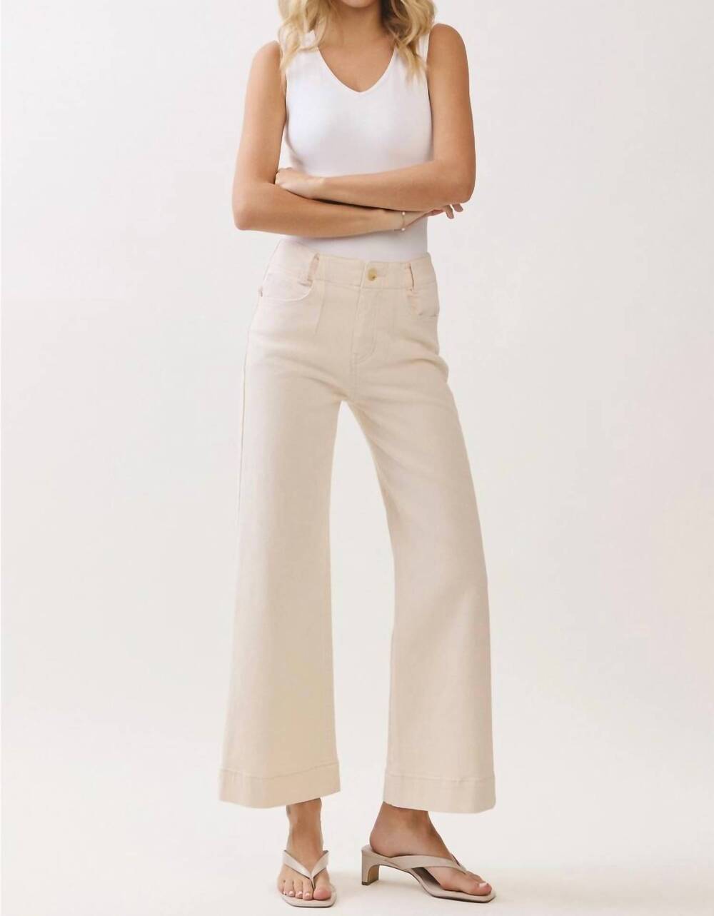 NEW LETTER TO JULIET rosa a-line darted jeans in ecru